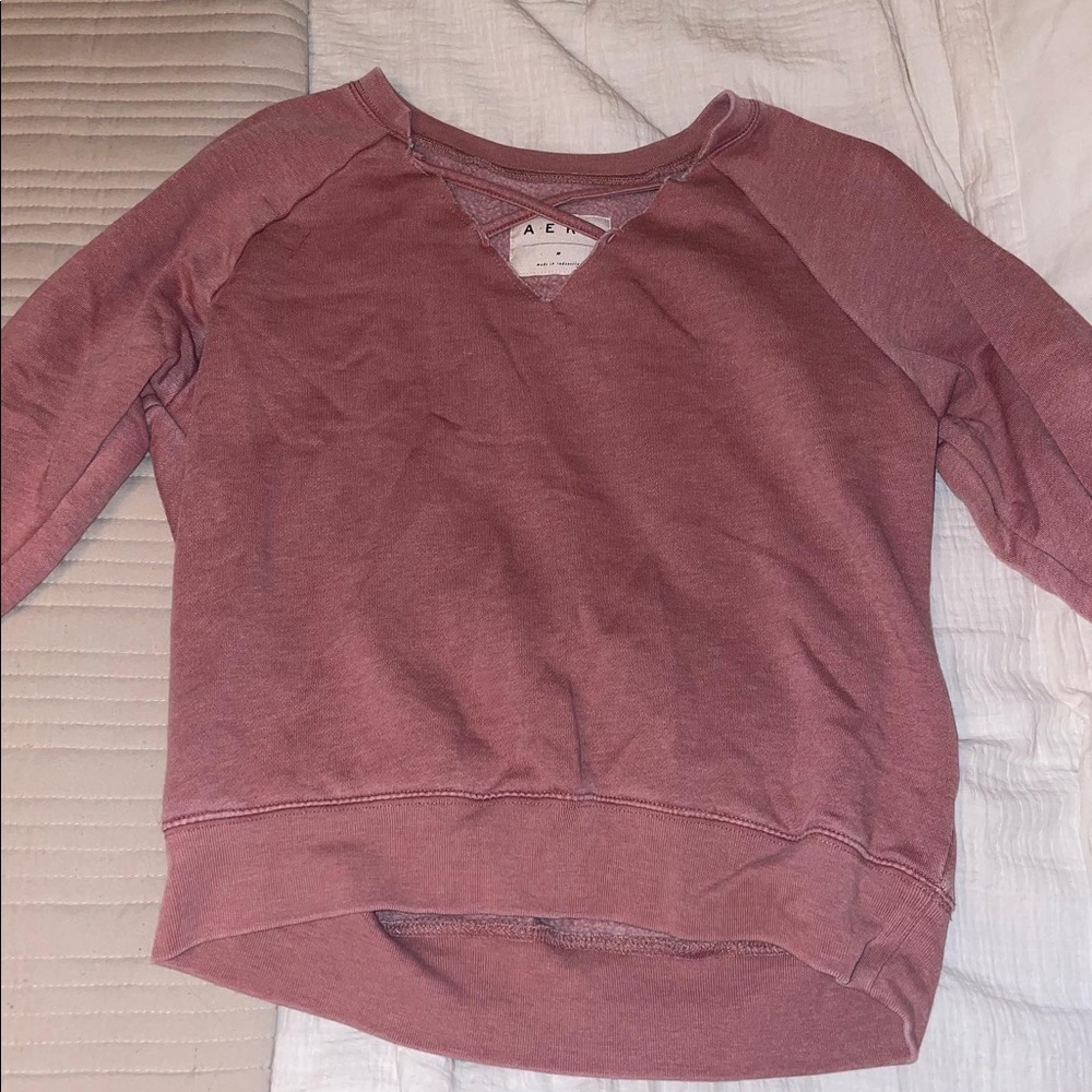 Aero cross neck sweater